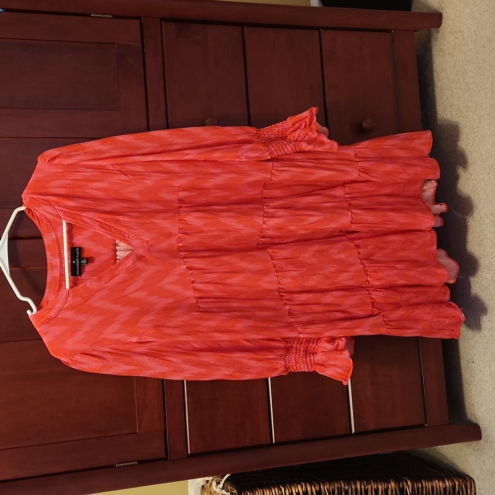 Hot Pink Ikat Kenzo Dress, size XL, Pomander Place